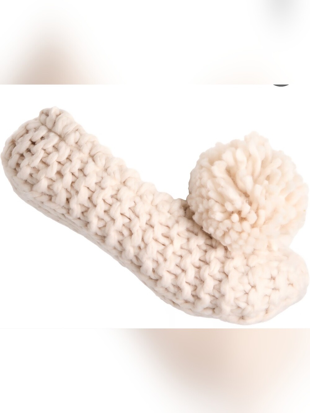 Lemon New Ballerina Pom Slippers ~IVORY ~ONE SIZE **NEW
